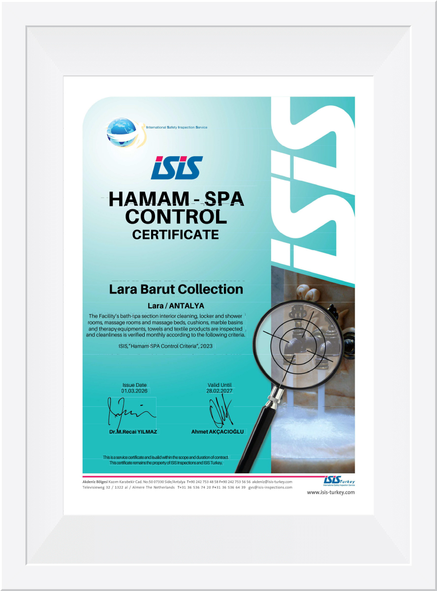 Hamam Spa Kontrol Sertifikası
