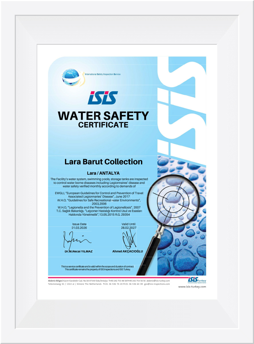 Su Güvenliği Sertifikası